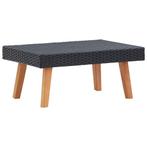 vidaXL Tuintafel poly rattan zwart, Tuin en Terras, Verzenden, Nieuw