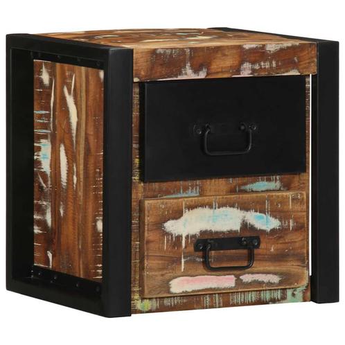 vidaXL Nachtkastje 40x35x40 cm massief gerecycled hout, Huis en Inrichting, Slaapkamer | Nachtkastjes, Nieuw, Verzenden