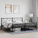 vidaXL Bedframe met hoofd- en voeteneinde metaal zwart, Huis en Inrichting, Slaapkamer | Bedden, Verzenden, Nieuw