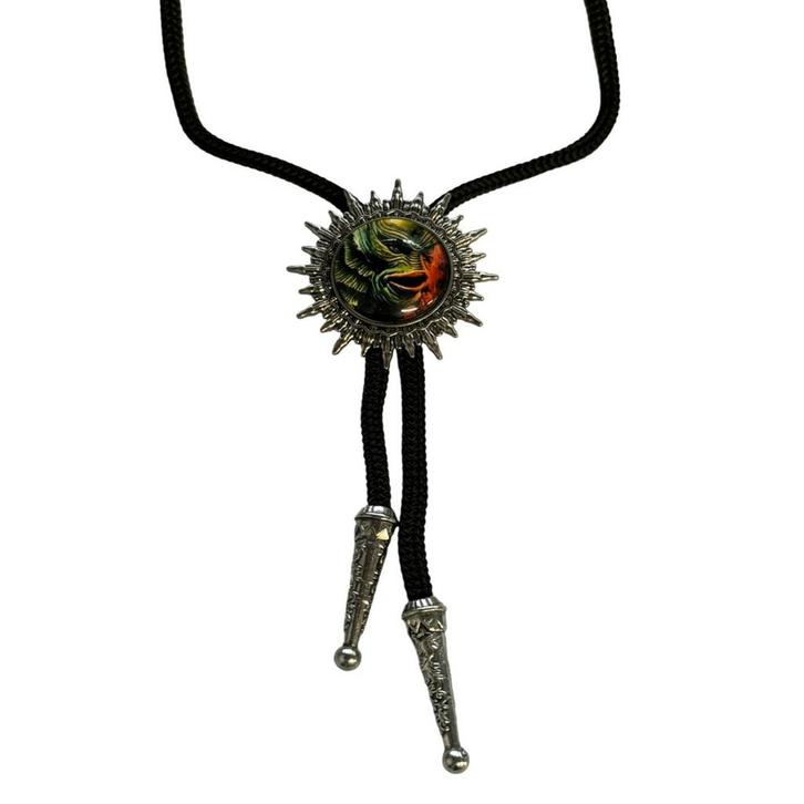 Fako Bijoux - Bolo Tie - Boloketting - Monster - Zwart -, Handtassen en Accessoires, Kettingen, Verzenden