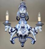 Lustre - Lampe spectaculaire en Delfts Blauw - Chevaux &, Antiek en Kunst, Curiosa en Brocante