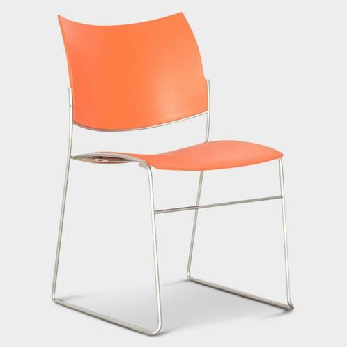 vergaderstoel Casala Curvy, oranje , slede frame *ster 2*, Huis en Inrichting, Stoelen, Gebruikt, Ophalen of Verzenden