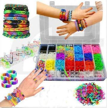 Loom bands elastiekjes, Loombands armbandjes knutselen, Knutselen