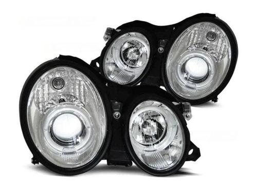Angel Eyes koplampen Chrome geschikt voor Mercedes W208 CLK, Auto-onderdelen, Verlichting, Nieuw, Mercedes-Benz, Verzenden
