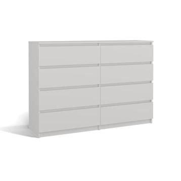 Ladekast  140 cm 8 lades Wit (Slaapkamer) beschikbaar voor biedingen