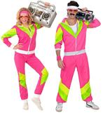 Neon 80S Trainingspak Fout Groen Roze, Verzenden