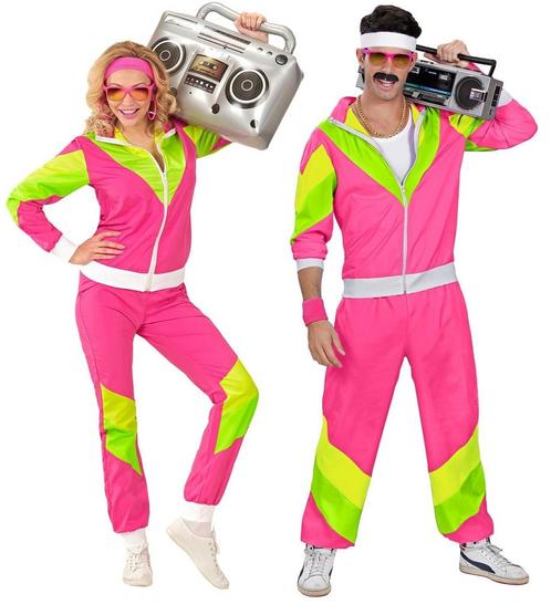 Neon 80S Trainingspak Fout Groen Roze, Vêtements | Hommes, Costumes de carnaval & Vêtements de fête, Envoi