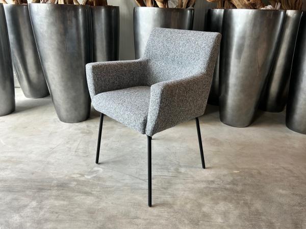 Veiling - Armstoel Killian (set van 6) Linnenstof - Donker G, Huis en Inrichting, Stoelen