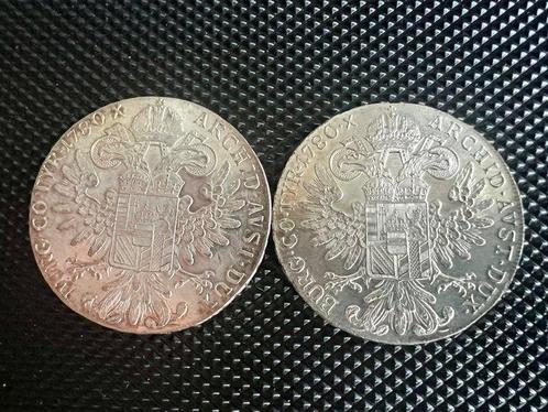 Oostenrijk. Lot of 2 coins: Maria Theresia Taler 1780 /, Postzegels en Munten, Munten | Europa | Niet-Euromunten