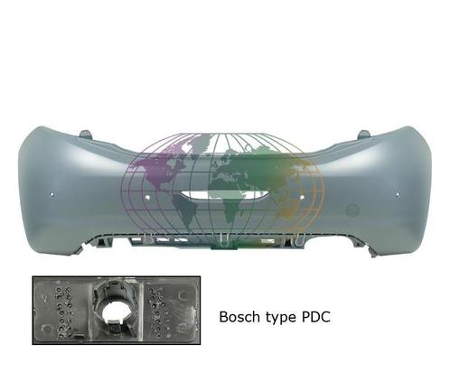 PEUGEOT 208, 2012-2015 - ACHTERBUMPER, in primer, met 4 P..., Auto-onderdelen, Verlichting, Nieuw, Peugeot, Verzenden