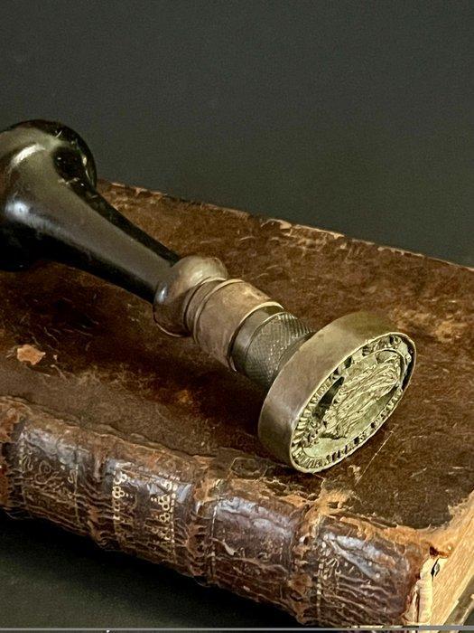 Franse katholiek Hout, Brons Cachet Immaculée Conception -, Antiek en Kunst, Curiosa en Brocante