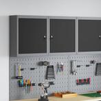 vidaXL Gereedschapskast met plank Zwart en grijs 50 x 20 x, Verzenden, Nieuw