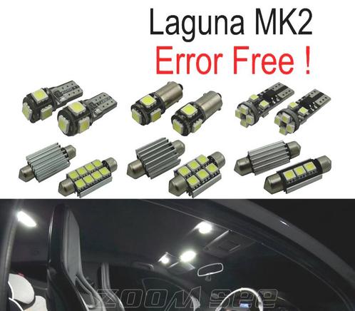 Kit 18 Ampoules Led Intérieur Pour Renault Laguna II Mk2 01-, Auto-onderdelen, Verlichting, Verzenden