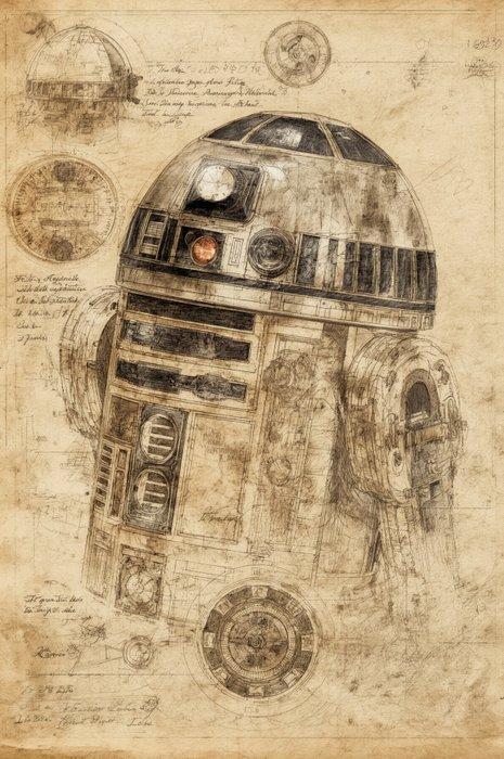 Soniku - R2-D2 Codex - Star Wars - Pop Art - Signed and, Verzamelen, Film en Tv