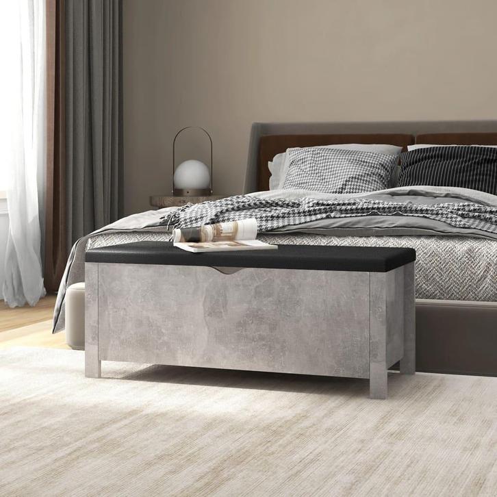 vidaXL Opbergbox met kussen 105x40x45 cm bewerkt hout, Huis en Inrichting, Kasten | Overige, Nieuw, Verzenden