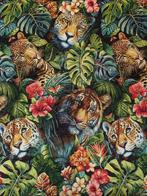 Feline Jungle: Exclusieve verzamelbare gobelin-jacquard -, Antiek en Kunst, Antiek | Tapijten, Tafelkleden en Textiel