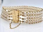 Armband - 18 karaat Geel goud Parel, Handtassen en Accessoires, Armbanden, Nieuw