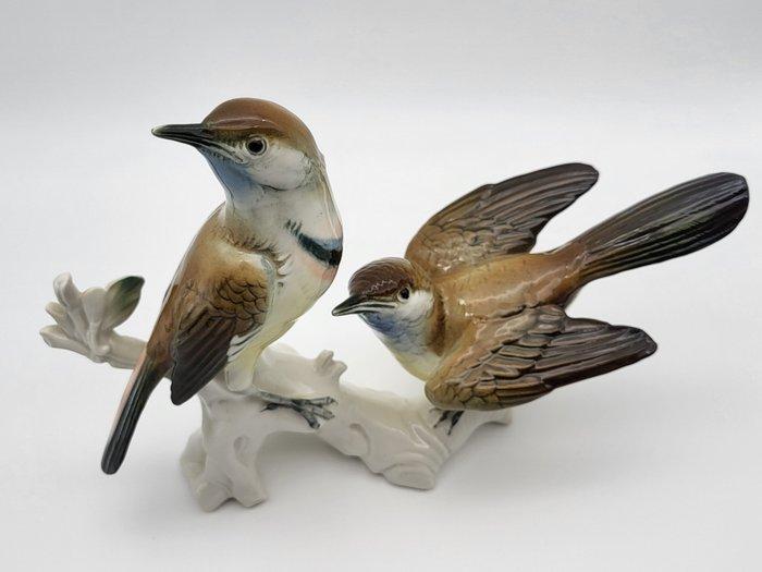 Karl Ens, Volkstedt - sculptuur, Couple d’oiseaux en, Antiek en Kunst, Antiek | Glaswerk en Kristal