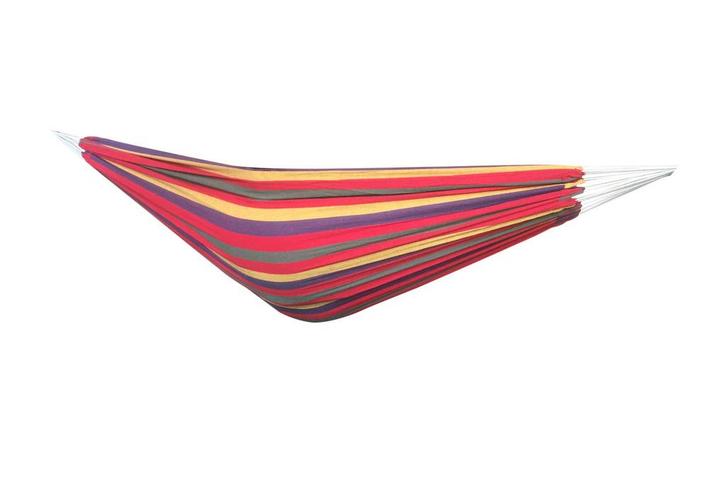 Hangmat Rood Oranje 200x150cm | Premium Kwaliteit | OP=OP, Tuin en Terras, Hangmatten, Inklapbaar, Buiten, Nieuw, Meerpersoons