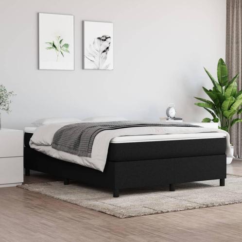 vidaXL Bedframe stof zwart 140x200 cm, Maison & Meubles, Chambre à coucher | Lits, Envoi