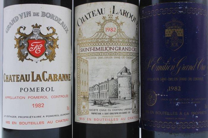 1982 Chateau La Cabanne; Chateau Laroque; Saint-Emilion, Collections, Vins