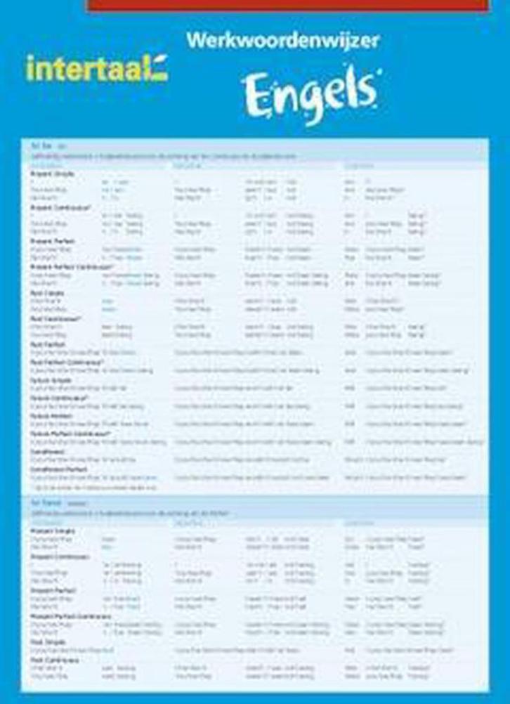 Werkwoordenwijzer Engels uitklapkaart 9789054516835, Boeken, Schoolboeken, Zo goed als nieuw, Verzenden