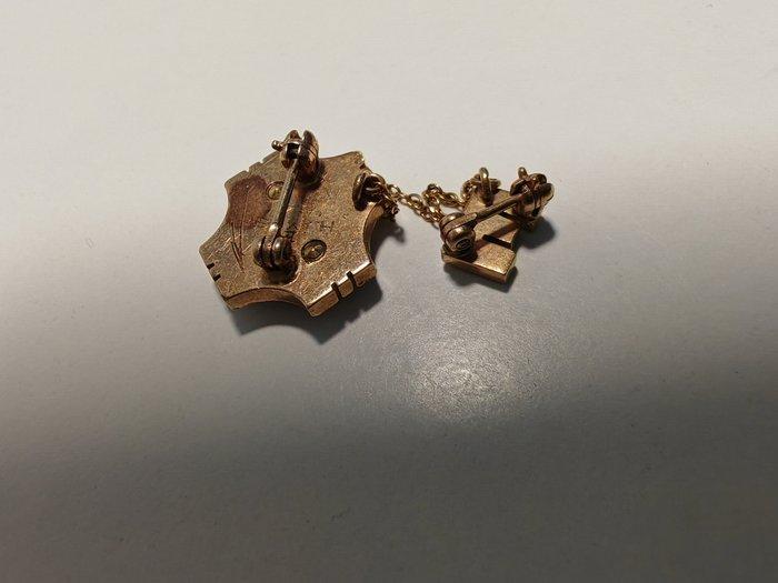 Broche - 10 kt. Geel goud - Broche van Broederschap, Handtassen en Accessoires, Antieke sieraden