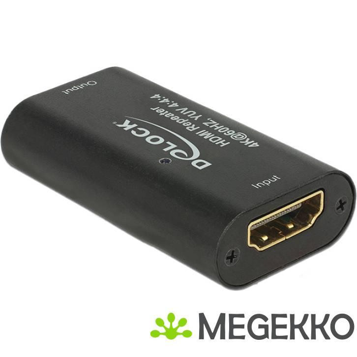 Delock 11462 Repeater HDMI 4K 60 Hz 30 meter, Computers en Software, Overige Computers en Software, Nieuw, Verzenden