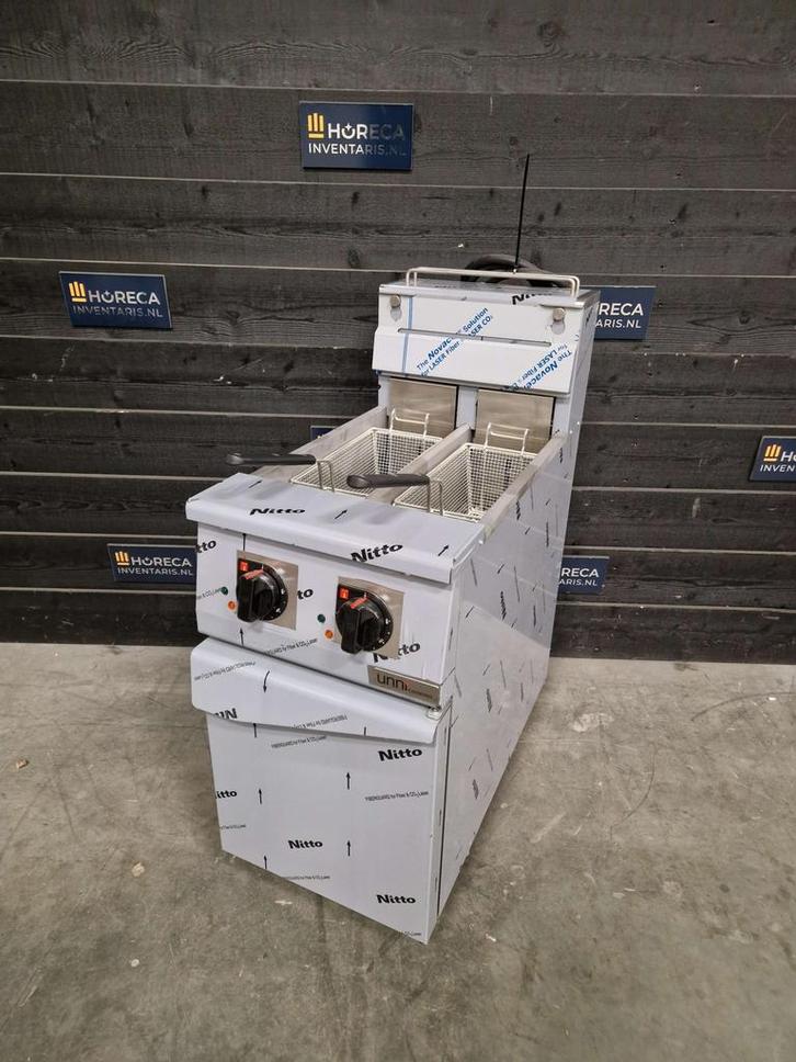 Elektrische Dubbele Friteuse | unninox | 2 x 12,5L | 400V, Zakelijke goederen, Horeca | Keukenapparatuur, Gebruikt, Fornuis, Frituur en Grillen