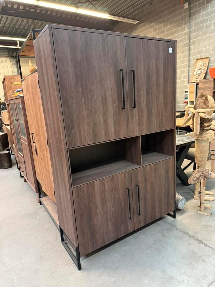 Sparta barkast, dark almond, Huis en Inrichting, Kasten | Wandmeubels, Nieuw, Metaal, Overige materialen