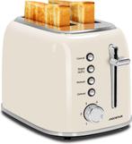 Broodrooster - Toaster - 2 sleuven - 800W - Beige, Huis en Inrichting, Verzenden, Nieuw
