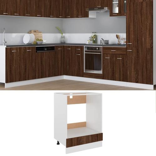 vidaXL Ovenkast Riga 60x46x81,5 cm bewerkt hout bruin, Huis en Inrichting, Kasten | Overige, Nieuw, Verzenden