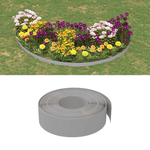 vidaXL Bordure de jardin gris 10 m 15 cm polyéthylène, Jardin & Terrasse, Traverses & Bordures, Neuf, Envoi