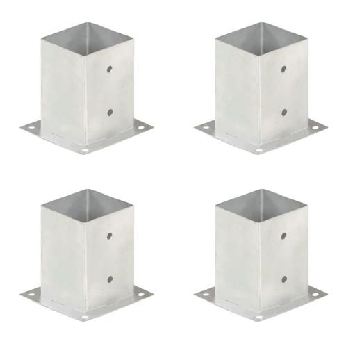 vidaXL Paalankers 4 st 101 mm gegalvaniseerd metaal, Tuin en Terras, Palen, Balken en Planken, Nieuw, Verzenden