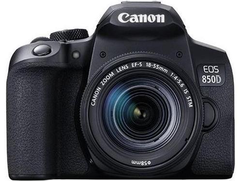 Canon EOS 850D - DSLR - 24,1 Megapixel 4K-video - Zwart, Huis en Inrichting, Woonaccessoires | Overige, Zo goed als nieuw, Verzenden