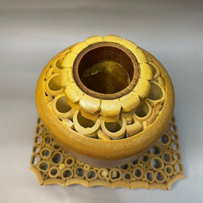 Ikebana vaas - Bamboe - Japan - Zeldzame Japanse Bamboekunst, Antiek en Kunst, Antiek | Overige Antiek