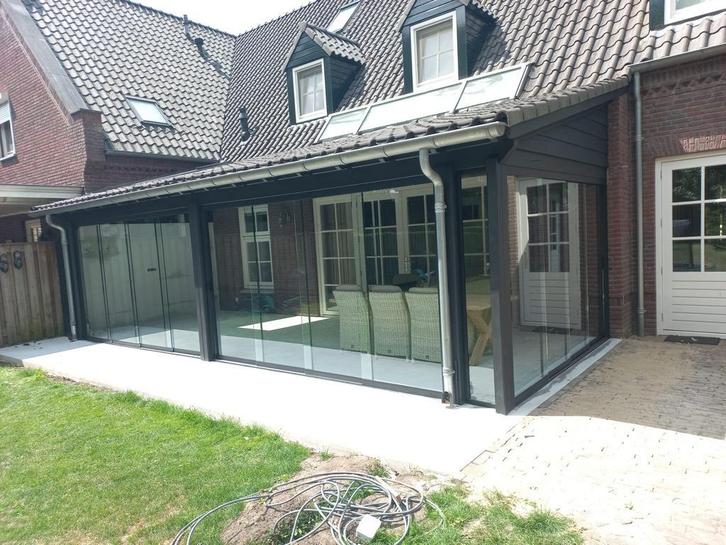 Glazen schuifwanden maatwerk, Tuin en Terras, Overkappingen, Nieuw