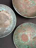 Klankschaal (3) - Gepatineerde bronslegering (koper, brons,, Antiek en Kunst
