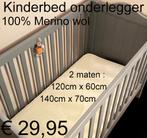 100% MERINO WOL MERINO WOLLEN kinderbed onderlegger € 29,95, Kinderen en Baby's, Babywiegjes en Ledikanten, Verzenden, Nieuw