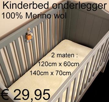 100% MERINO WOL MERINO WOLLEN kinderbed onderlegger € 29,95 beschikbaar voor biedingen