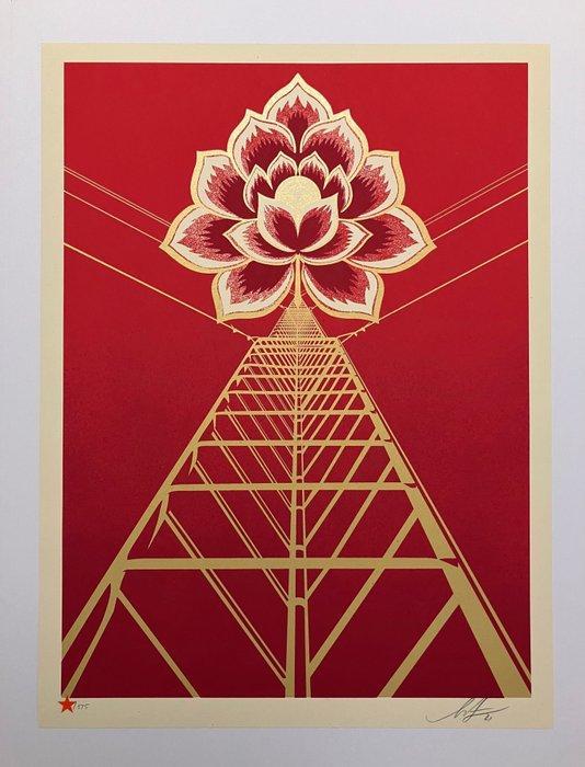 Shepard Fairey (OBEY) (1970) - Flower Power (Red), Antiek en Kunst, Kunst | Designobjecten