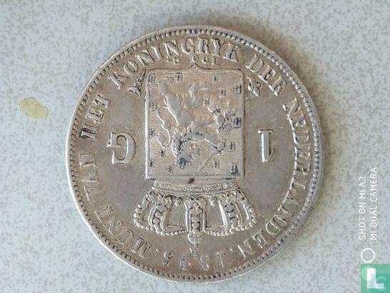 Nederland 1 gulden 1845 (type 1), Postzegels en Munten, Munten | Nederland, Losse munt, Overige waardes, Goud, Zilver, Verzenden