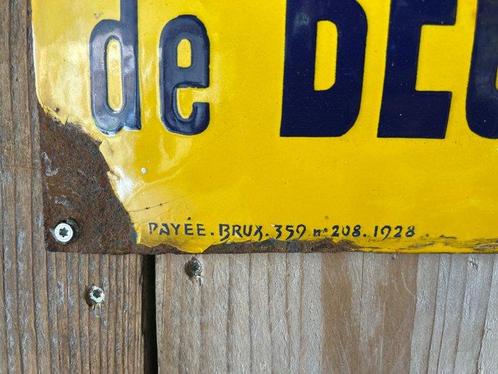 Emaillebord chicorée de beukelaar - Reclamebord - Emaille, Antiek en Kunst, Antiek | Wandborden en Tegels