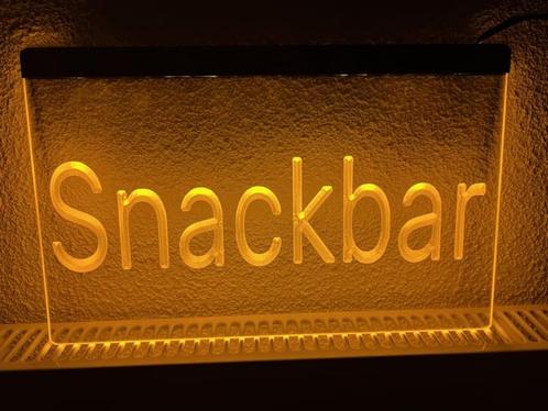 Snackbar neon bord lamp LED  verlichting reclame lichtbak, Huis en Inrichting, Lampen | Overige, Nieuw, Verzenden