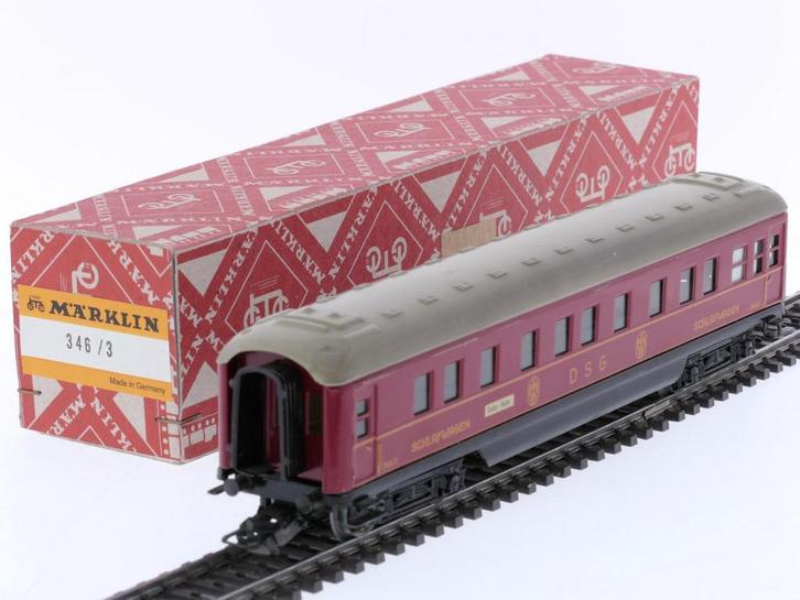 Schaal H0 Märklin 346/3 slaapwagen van de DSG #6832, Hobby en Vrije tijd, Modeltreinen | H0, Wisselstroom, Analoog, Gebruikt, Märklin