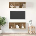 vidaXL Wandkasten voor tv Wandgemonteerd 2 pcs artisanaal, Huis en Inrichting, Kasten |Televisiemeubels, Verzenden, Nieuw