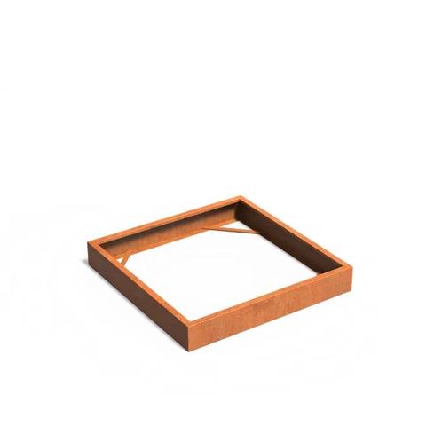 Cortenstaal plantenbak 140x140x20cm - Zonder bodem, Tuin en Terras, Bloembakken en Plantenbakken, Minder dan 30 cm, 100 cm of meer