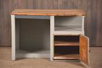 Vintage industrieel bureau | Oud houten buro | werktafel