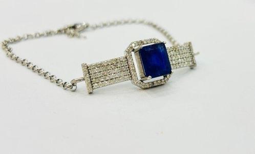 Zonder Minimumprijs - Armband - 14 karaat Witgoud -  5.93ct., Handtassen en Accessoires, Antieke sieraden