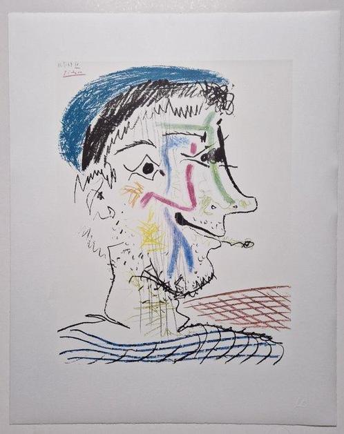 Pablo Picasso (1881-1973) - Mann mit Zigarette, Antiek en Kunst, Antiek | Overige Antiek